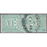 GREAT BRITAIN STAMPS : 1891 £1 Green, fi