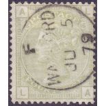 GREAT BRITAIN STAMPS : 1877 4d Sage Gree