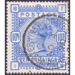 GREAT BRITAIN STAMPS : 1883 10/- Ultrama