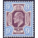 GREAT BRITAIN STAMPS : 1902 9d Slate Pur