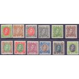 STAMPS : ICELAND 1931 mounted mint set of 12 to 10k SG 182-193 Cat £1000 (top value creased)