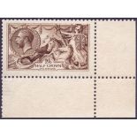 GREAT BRITAIN STAMPS : 1913 2/6 Sepia Brown. Superb unmounted mint corner marginal.