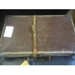 STAMPS : Paddington Bear type old suitcase ! full of old approval books,