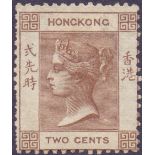 STAMPS : HONG KONG 1862 2c Brown,