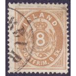 STAMPS : ICELAND 1873 8a fine used SG 3 Cat £1100