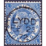 GREAT BRITAIN STAMPS : 1867 2/- Deep Blue.