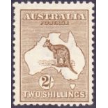 STAMPS : AUSTRALIA 1913 2/- Brown,