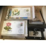 STAMPS : GERMANY Box with 100s of West German & West Berlin FDCs & maxi cards with stamps affixed.