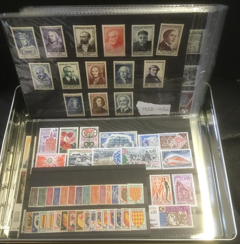 STAMPS EUROPE, selection of mostly mint French issues on large stockcards.