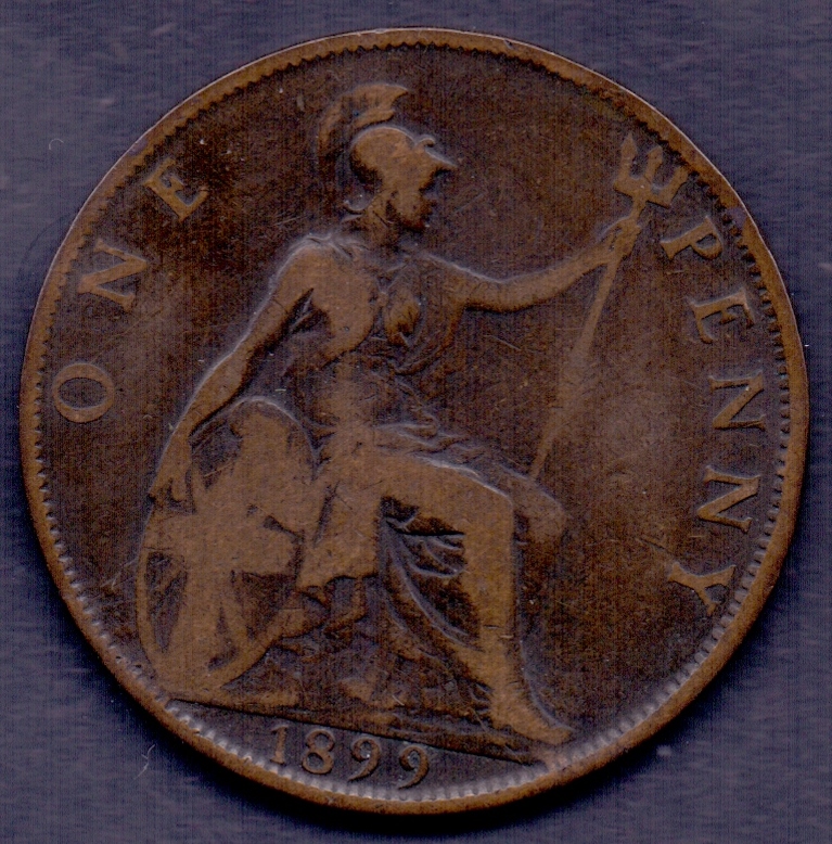 COINS : 1899 old head penny in good to fine condition - Image 2 of 2