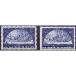 STAMPS : AUSTRIA 1933 WIPA mounted mint both normal and Granite papers,