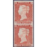 GREAT BRITAIN STAMPS : 1841 1d Pale Red Brown (worn plate) plate 52,