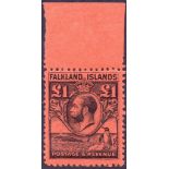 STAMPS FALKLANDS 1929 GV unmounted mint set to £1 many with top margins,