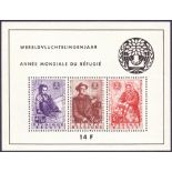 STAMPS : BELGIUM 1960 Annee Mondiale Du Refuge minisheet unmounted mint Cat £120