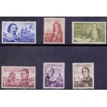 STAMPS : AUSTRALIA 1963-65 Navigators set of six lightly M/M, SG 355-60. Cat £120.