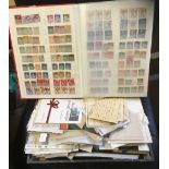 STAMPS : SWITZERLAND Box file of postcards and postal history plus some stamps on pages,