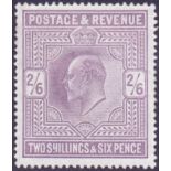 GREAT BRITAIN STAMPS : 1902 2/6 Lilac,