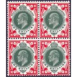 GREAT BRITAIN STAMPS : 1911 1/- Green and Carmine,