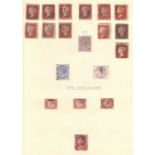 GREAT BRITAIN STAMPS : 1840 to 1969 collection in springback album including 2 reasonable Penny