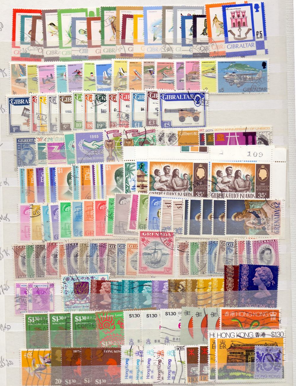 STAMPS Commonwealth used accumulation countries F-N, many full sets, Falklands, Gambia, Gibraltar, - Image 5 of 6