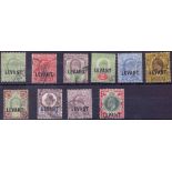 STAMPS : BRITISH LEVANT 1905 overprinted British Stamps,