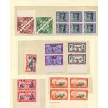STAMPS : NEW ZEALAND Collection on album pages of mainly U/M issues of KGVI & early QEII with a