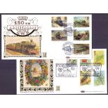 GREAT BRITAIN STAMPS : Collection of Benham Special Gold covers 1985 Trains through to 2007,