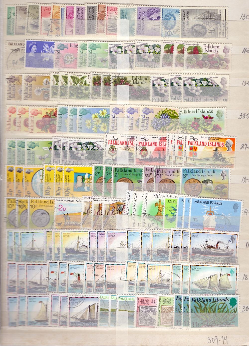 STAMPS Commonwealth used accumulation countries F-N, many full sets, Falklands, Gambia, Gibraltar, - Image 3 of 6