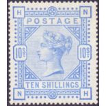 GREAT BRITAIN STAMPS : 1883 10/- pale ultramarine, superb unmounted mint,