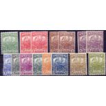 STAMPS : NEWFOUNDLAND 1919 mounted mint set to 36c plus some additional shades 2c,