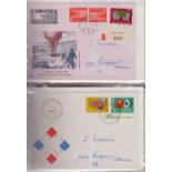 STAMPS : SWITZERLAND 1969-72 covers and FDC's, 152 covers in red binder, multi frankings,