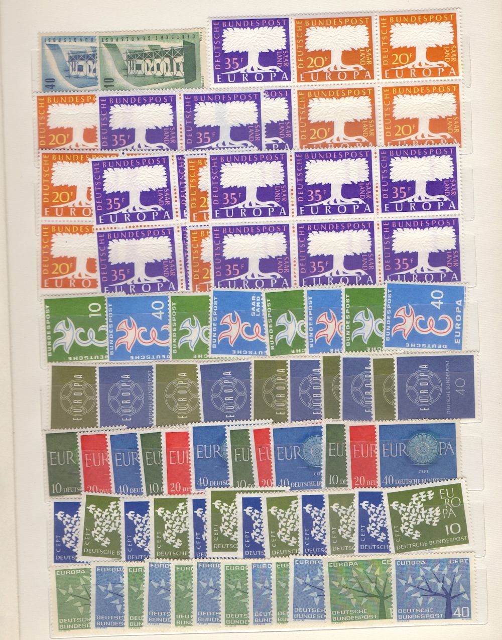 STAMPS Stockbook of Europa issues unmounted mint (100's)