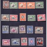 STAMPS : KENYA 1938-54 George VI mint set of 20, SG 131-50b.