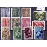 STAMPS : YUGOSLAVIA 1956 unmounted mint set of 12 SG 805-816 Cat £150