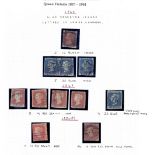 GREAT BRITAIN STAMPS : Mint and used collection in 5 albums, includes Penny Black,