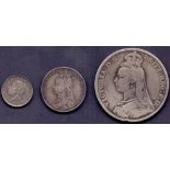 COINS : 1889 Great Britain silver crown,