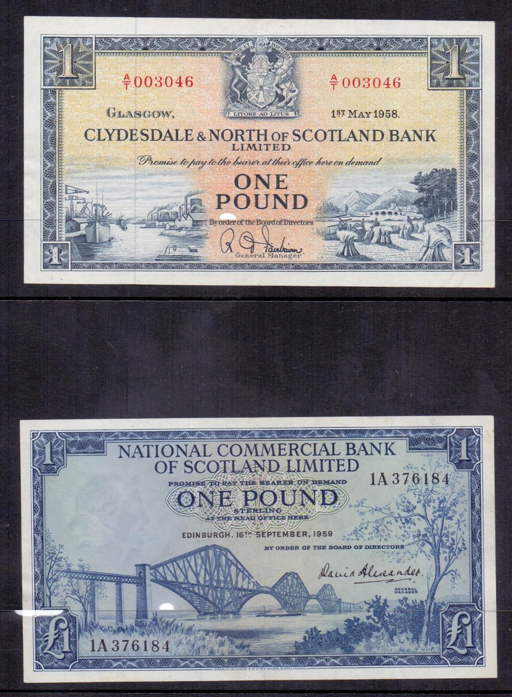 BANKNOTES : 1958 Bank of Scotland Fairba