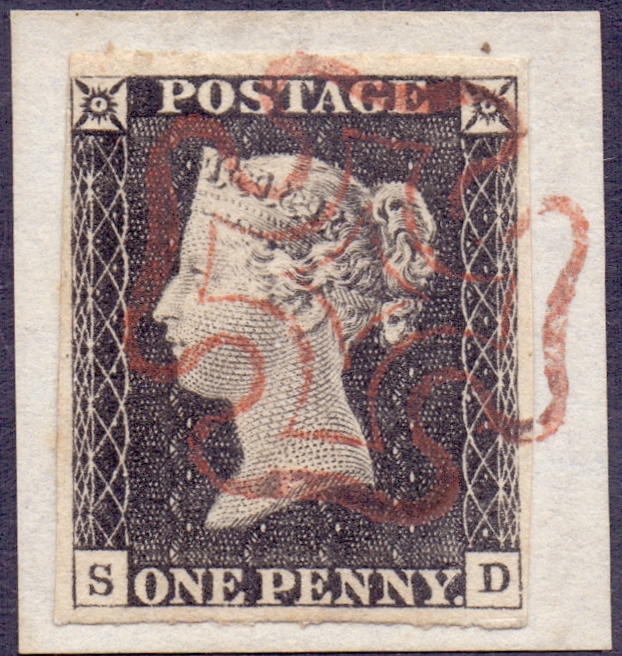 GREAT BRITAIN STAMPS : PENNY BLACK Plate