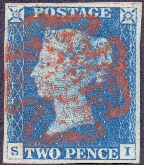GREAT BRITAIN STAMPS : 1840 TWO PENNY BL