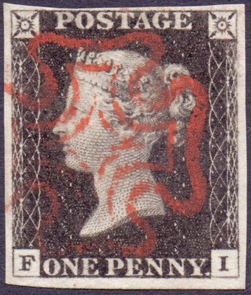 GREAT BRITAIN STAMPS : PENNY BLACK Plate