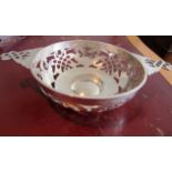 Antique Celtic Solid Silver Bowl Decorated with Interlaced Fretwork and Further Shaped Decorated