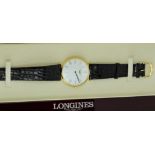 Longines Le Grande Classique Wristwatch Framed in Played Gold with Roman Numerical Decorated