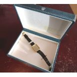 Rolex Cellini 18 Carat Gold Octagonal Case Gentleman's Wristwatch Dated 1976, with Sapphire