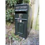 Post Office Box Cast Iron with Harp Motif Decoration 10 Inches Wide x 23 Inches High