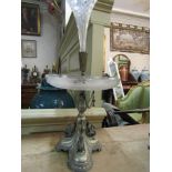 Victorian Epergne with Dragon Motifs and Frosted Glass