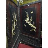 Antique Chinese Two Fold Screen of Large Size 6ft 6 Inches High x Extended Width 6ft 6 Inches