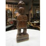 Antique Carved Tribal Wooden Figure 10 Inches High
