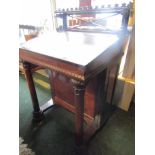 William IV Mahogany Davenport Upper Galleried Decoration with Gillows Stamp 27 Inches Wide x 41