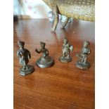 Antique Military Interest Set of Four East India Company Bronze Figures