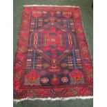 Persian Pure Wool Rug with Foliate Motif Decoration 41 Inches Wide x 60 Inches Long